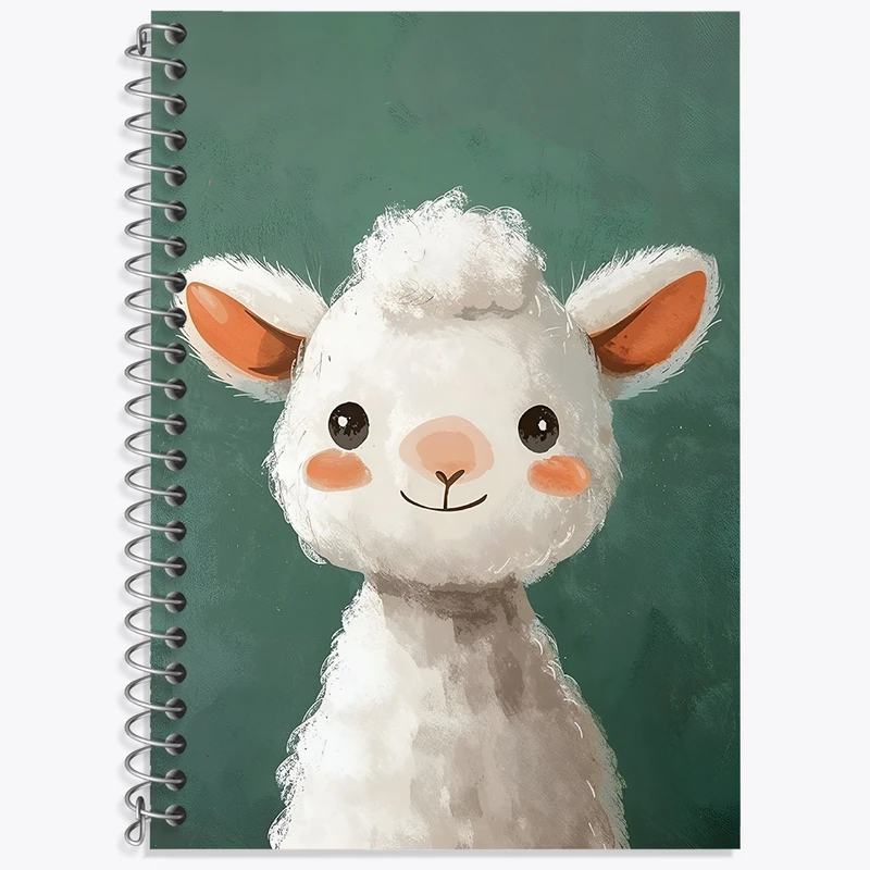 دفتر زبان 50 برگ خندالو مدل سه خط طرح گوسفند کیوت کد N5920