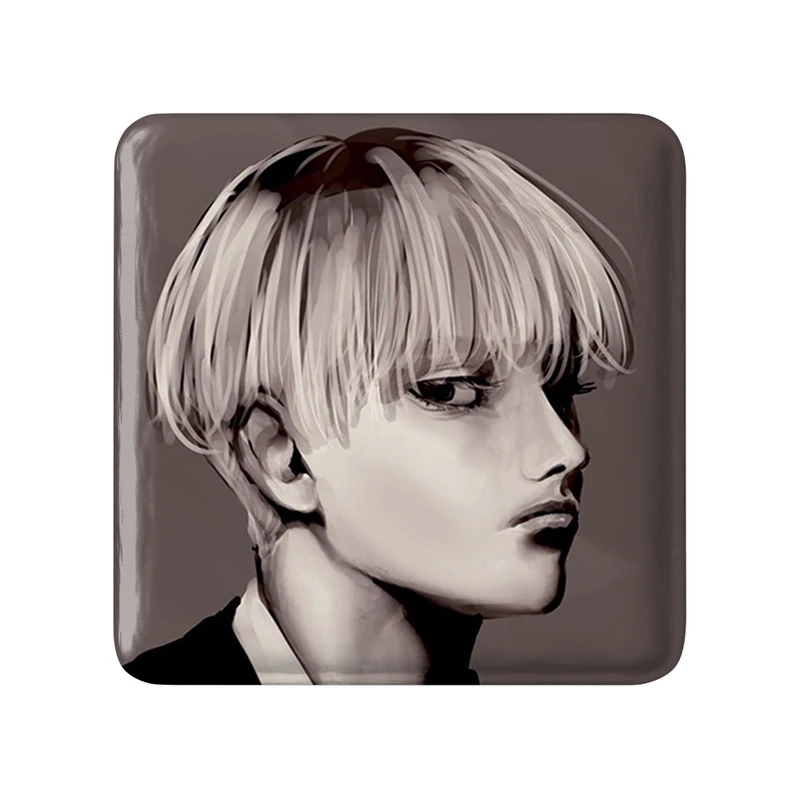 مگنت خندالو طرح ارمین انیمه اتک آن تایتان Attack on Titan  مدل مربعی کد 18569