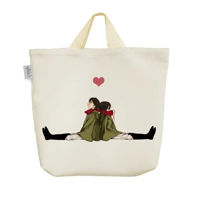 ساک خرید خندالو مدل ارن و میکاسا انیمه اتک آن تایتان کد 998