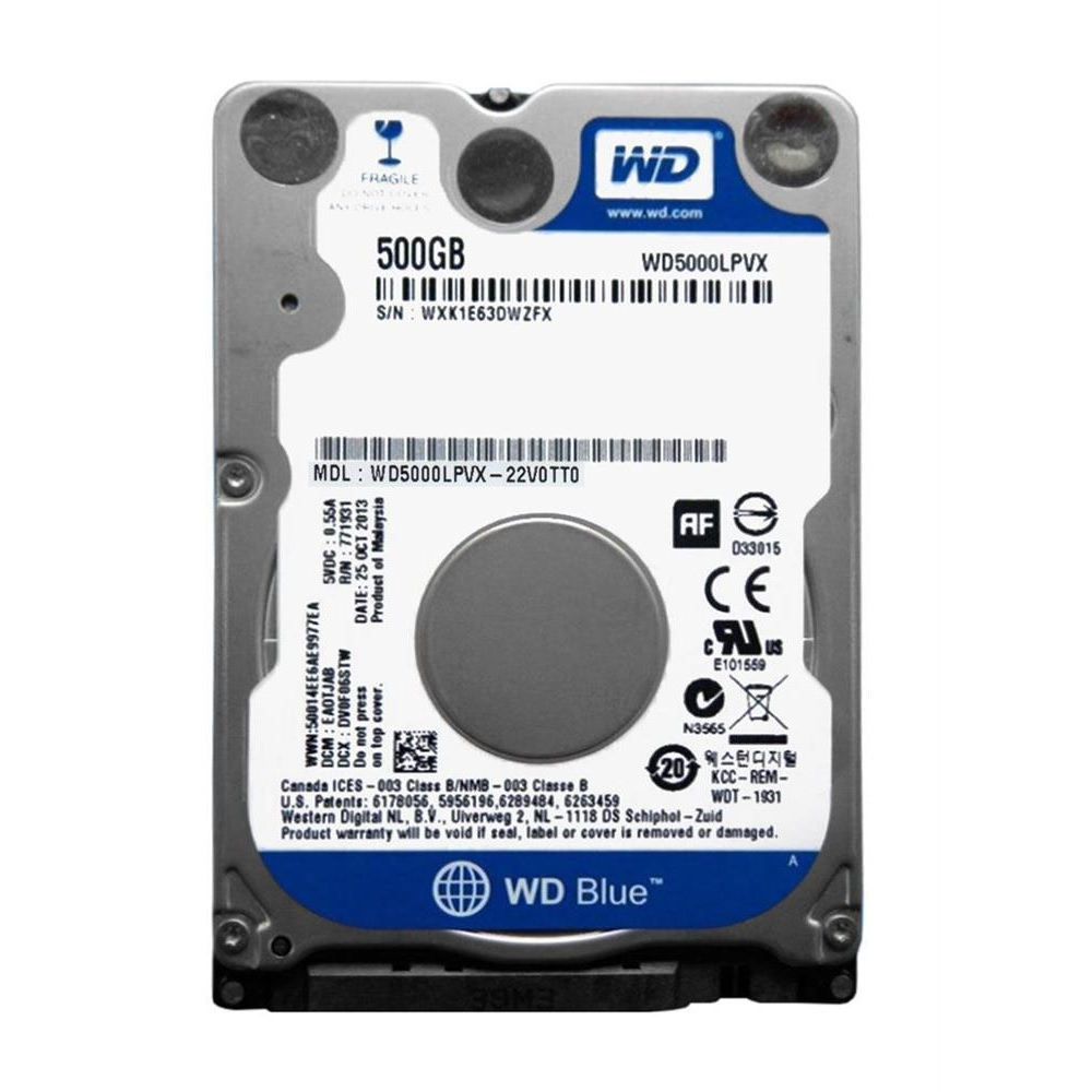 هارددیسک اینترنال وسترن دیجیتال مدل Blue WD-5000-LPVX ظرفیت 500 گیگابایت