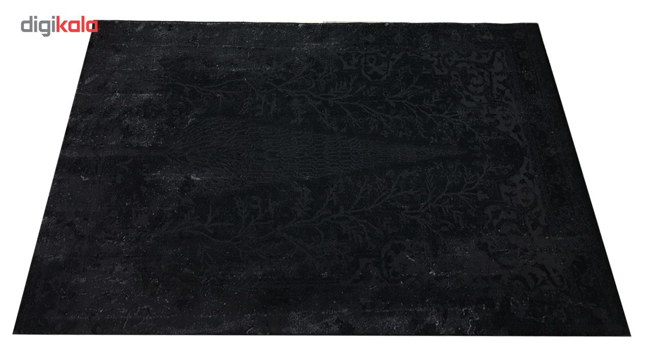 فرش ماشینی طرح پتینه کد 1326 زمینه مشکی