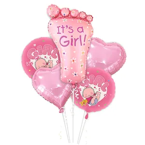 بادکنک فویلی 5 تکه بانیبو مدل Its a Girl سایز 150