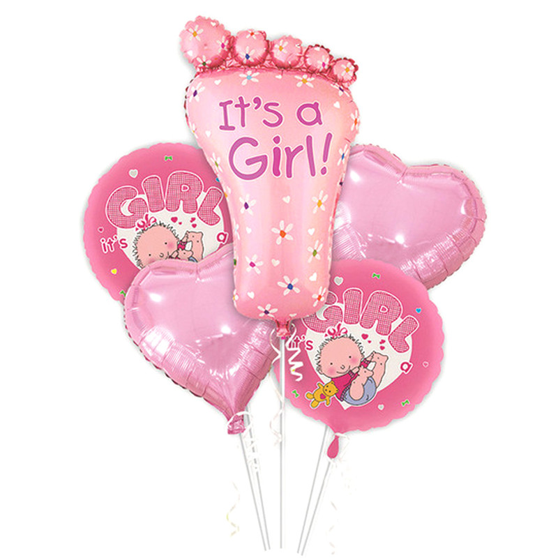 بادکنک فویلی 5 تکه بانیبو مدل Its a Girl سایز 150