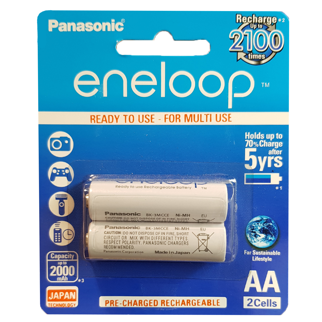 نقد و بررسی باتری قلمی قابل شارژ پاناسونیک مدل Eneloop JAPAN Techoilogy بسته 2 عددی توسط خریداران