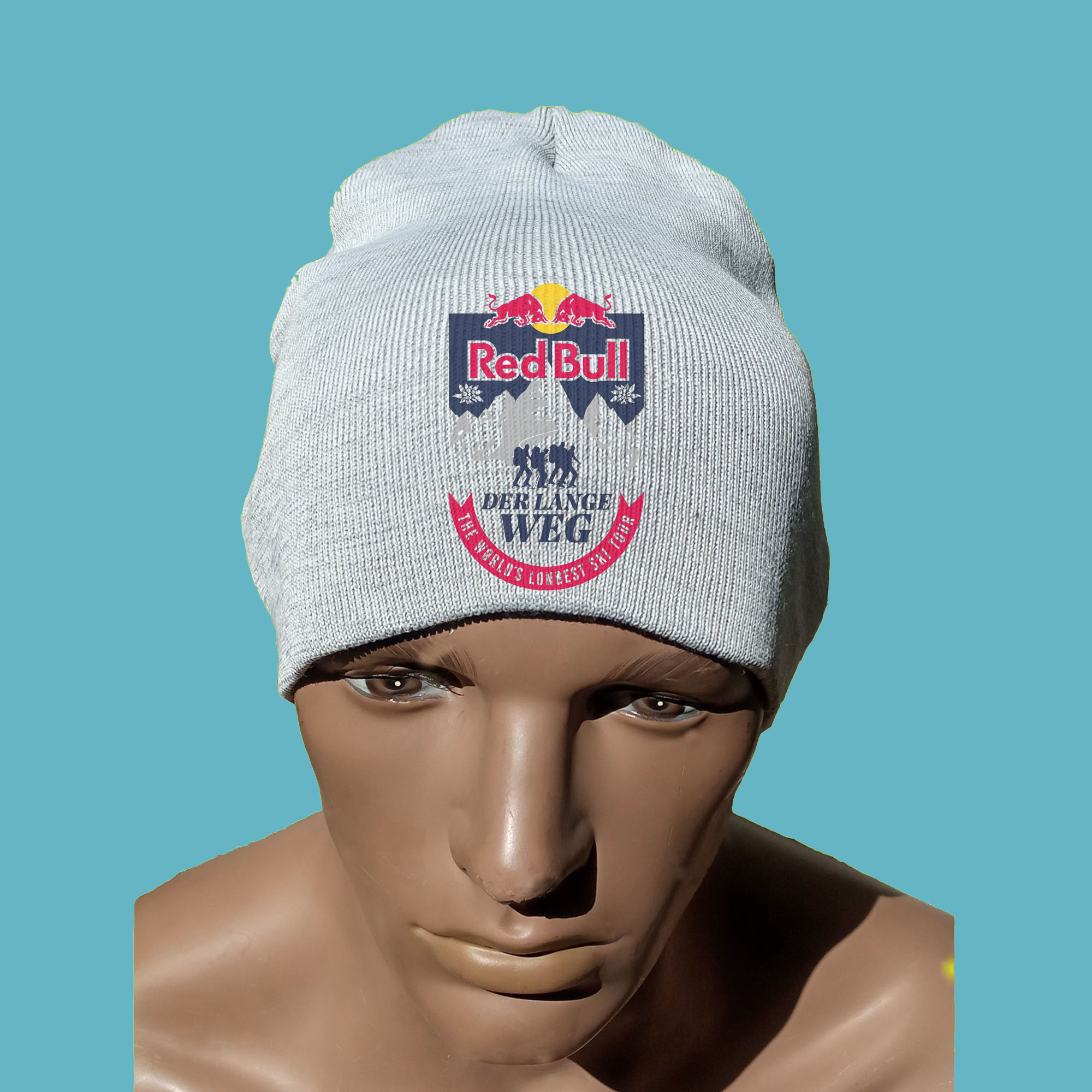 pink red bull beanie