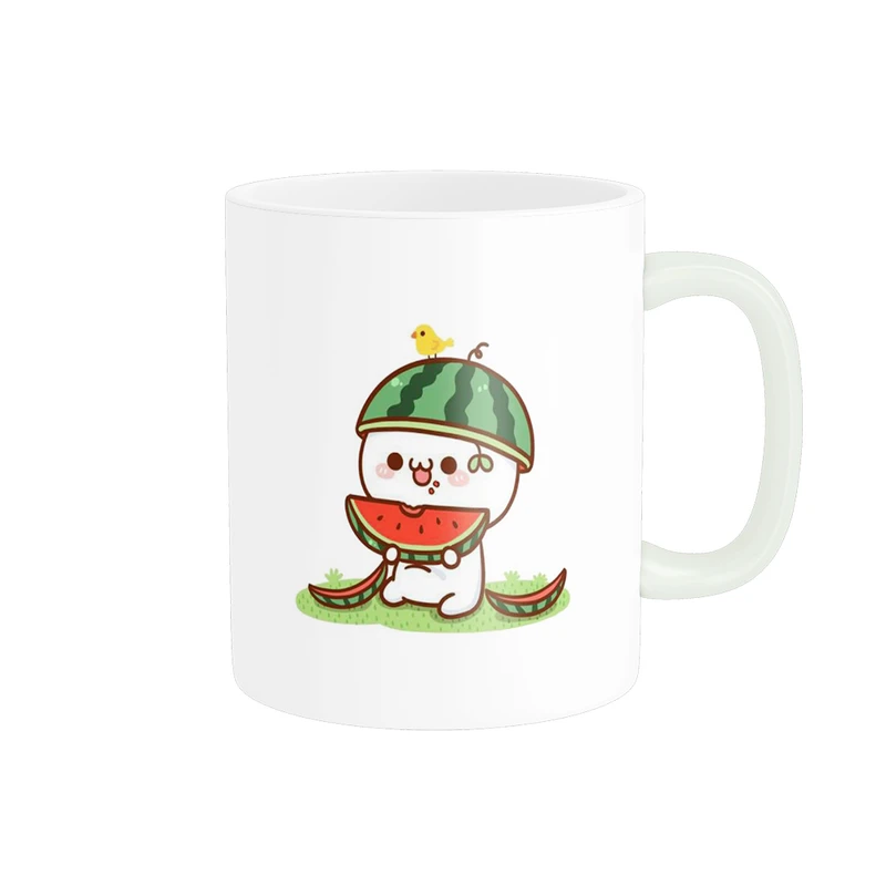 ماگ پادآفرین مدل یلدایی شب یلدا شب چله طرح انار و هندوانه کد p2638