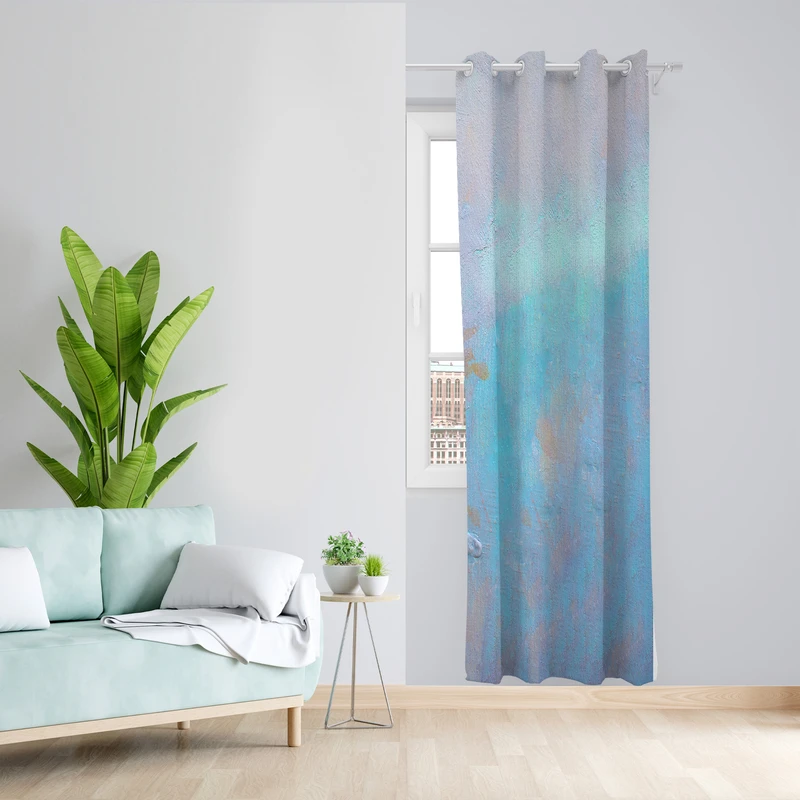پرده طرح دورنگ مدل مخمل پانچی کد L 457 Z سایز 140x200 سانتی متر