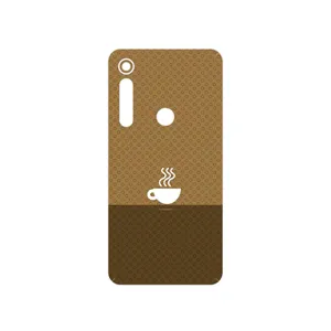 MAHOOT Minimal Cup of Coffee Icon Cover Sticker for Motorola One Macro
