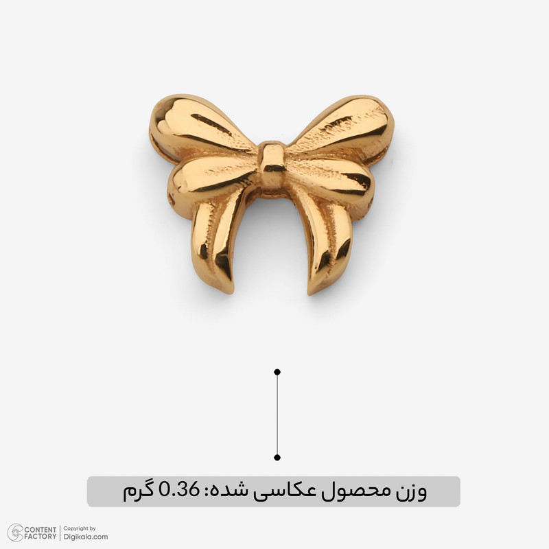 آویز گردنبند طلا 18 عیار زنانه گلدم طرح پاپیون PE147039
