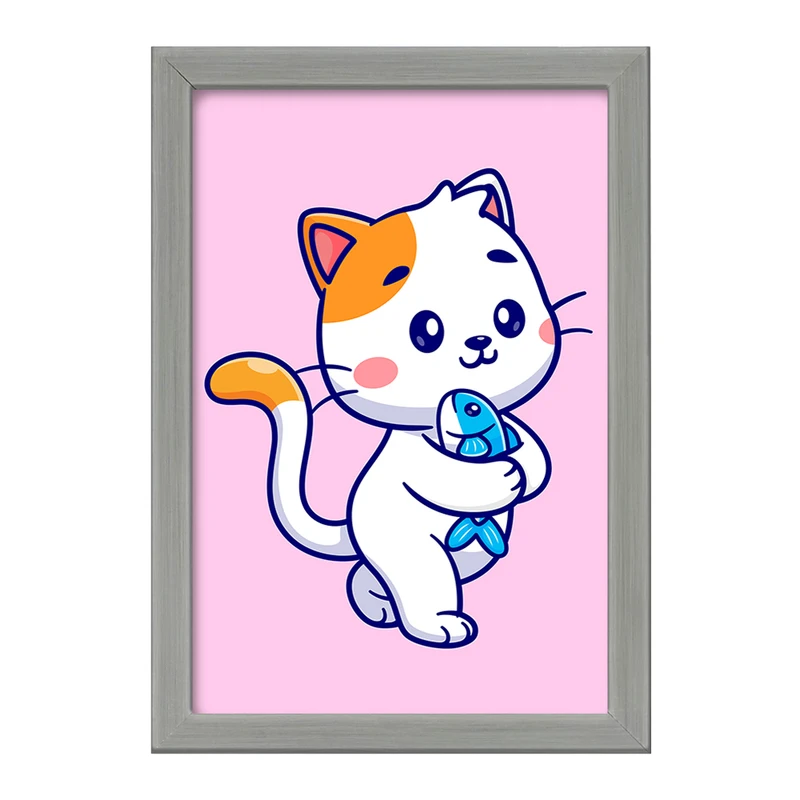تابلو خندالو طرح  حیوانات بامزه گربه کد 25438