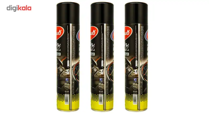 اسپری داشبورد خودرو کاسپین مدل Lemon حجم 300 میلی لیتر بسته 3 عددی