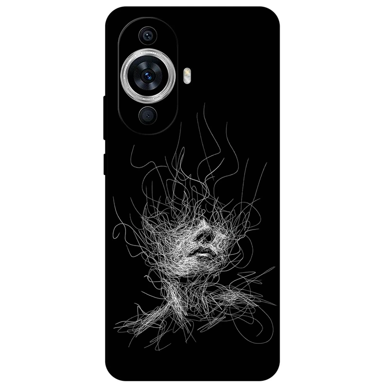 کاور مگافون طرح اسکچ صورت مدل 7423 مناسب برای گوشی موبایل هوآوی Nova 11