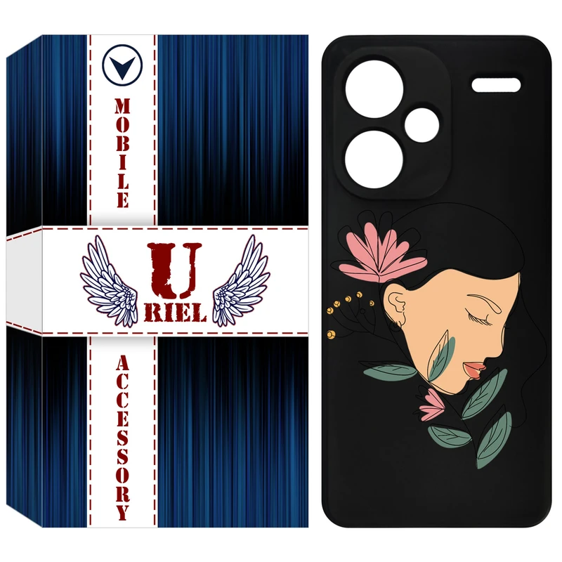 کاور یوریل قاب مدل KSH کد 53 طرح صورت زن مناسب برای گوشی موبایل شیائومی Redmi Note 13 Pro Plus