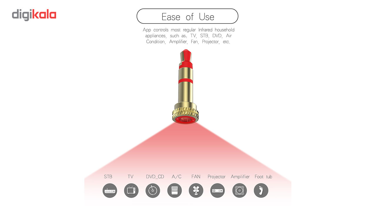ریموت کنترل راک اسپیس مدل EACO مناسب برای گوشی آیفون