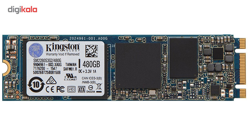 ماژول اس اس دی کینگستون مدل SSDNow M.2 SATA G2 ظرفیت 480 گیگابایت