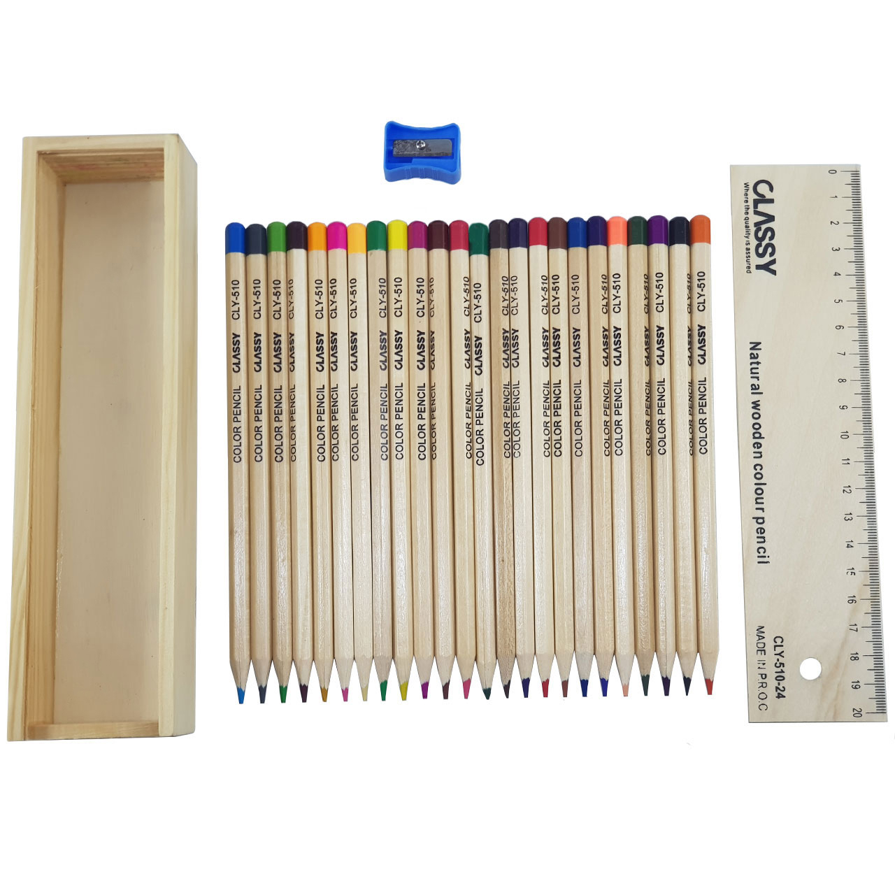 مداد رنگی 24 رنگ کلاسی مدل CLY510