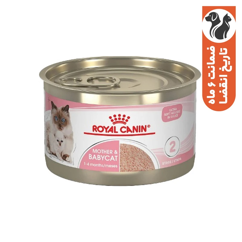 کنسرو غذای بچه گربه و مادر رویال کنین مدل Mother And Baby بسته 12 عددی