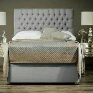 تخت خواب فلزی دونفره مدل باکس ثابت هتلی بدون تشک سایز 200*160 سانتی متر