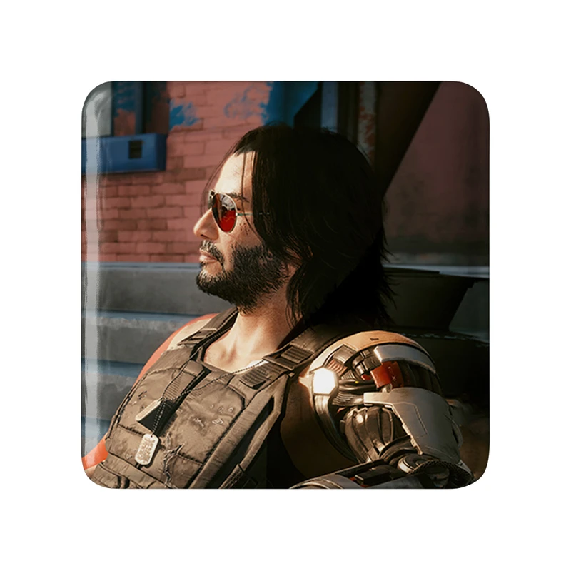 پیکسل خندالو طرح جانی سیلور هند سایبر پانک مدل مربعی کد 30565