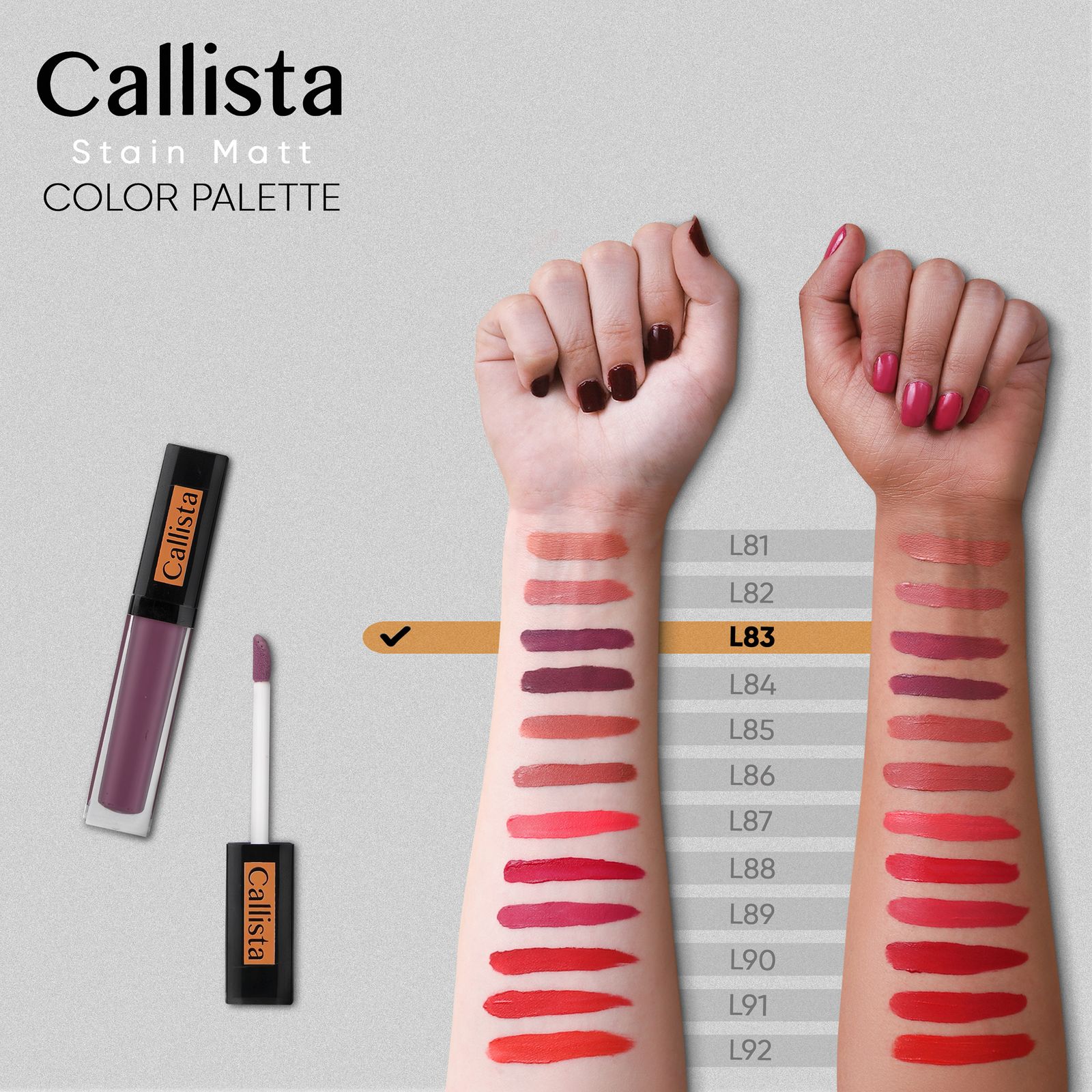 رژ لب مایع کالیستا مدل Stain Matt شماره L83 - - 2