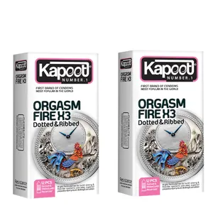 کاندوم کاپوت مدل ORGASM FIRE X3 مجموعه 2 عددی
