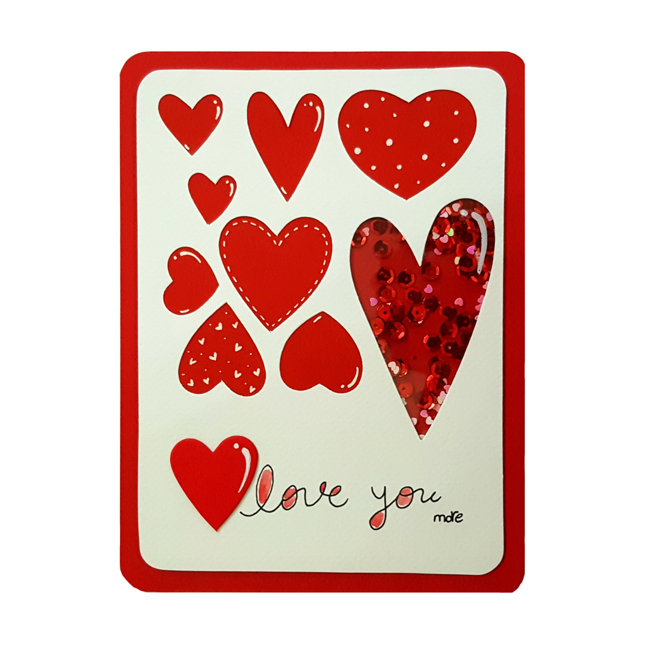 کارت پستال دست ساز آبی عمیق مدل Love2