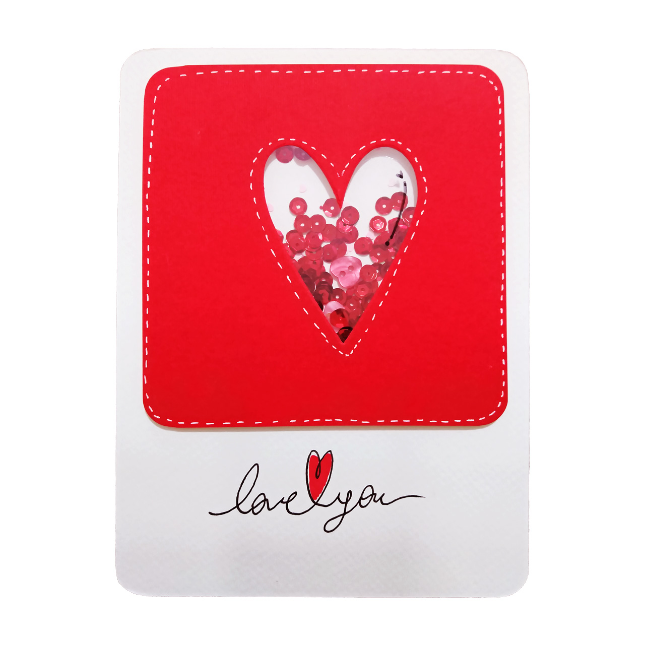 کارت پستال دست ساز آبی عمیق مدل Love1