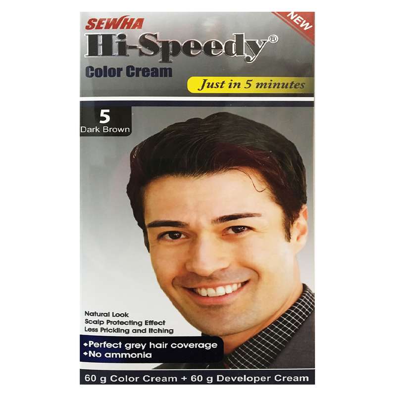 کیت رنگ مو مردانه های اسپیدی شماره 5 حجم 120 میلی لیتر رنگ قهوه ای تیره کیت رنگ مو مردانه های اسپیدی شماره 5 حجم 120 میلی لیتر رنگ قهوه ای تیره