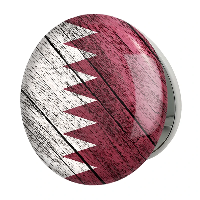 آینه جیبی خندالو طرح پرچم قطر مدل تاشو کد 20439 