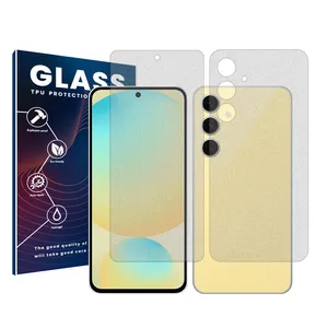 Glass Resistant model matte screen protector suitable for the Samsung Galaxy S24 FE mobile phone along with the back of the phone protector