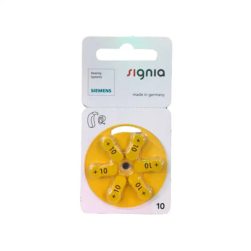 باتری سمعک زیمنس شماره 10 بسته 6 عددی