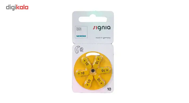 باتری سمعک زیمنس شماره 10 بسته 6 عددی