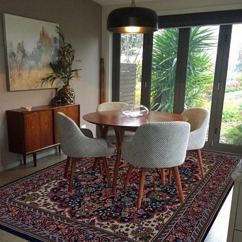 گلیم ماشینی جزیره طرح شکوفه