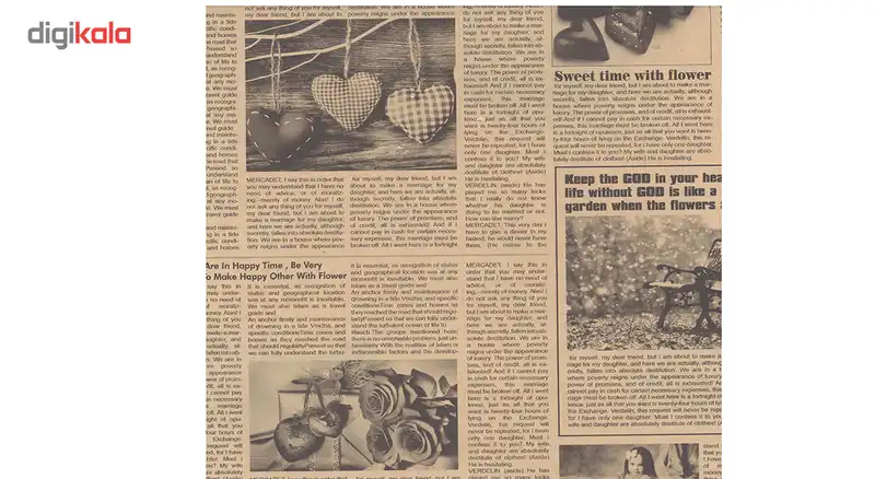 کاغذ کادو کرافت مدل روزنامه کد202 بسته 5 عددی