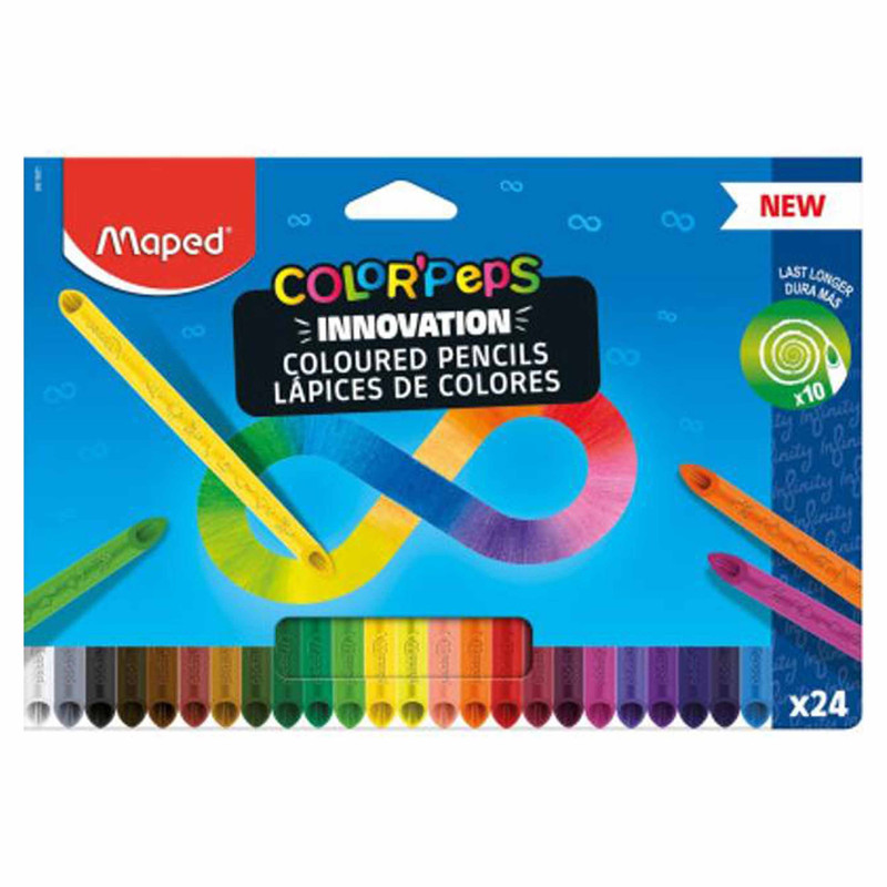 مداد رنگی 24 رنگ مپد مدل بی نهایت