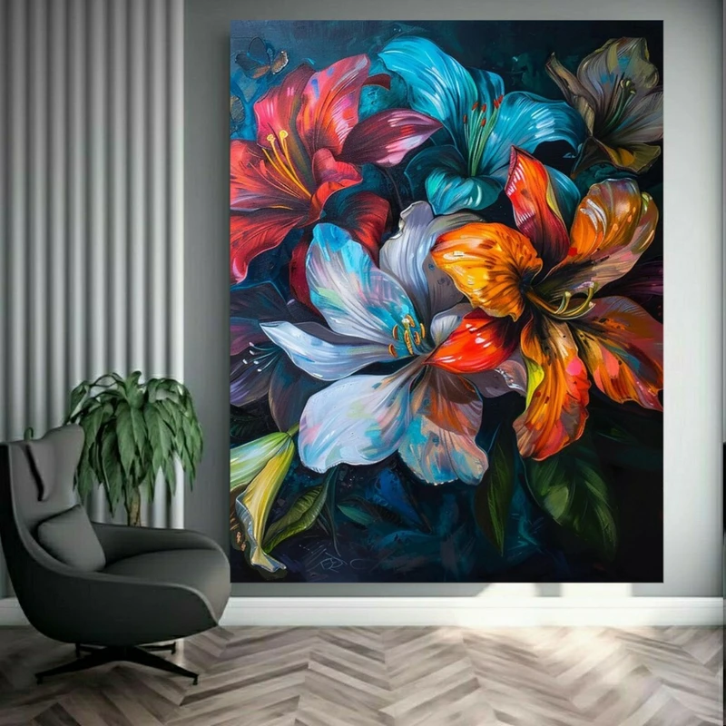  پوستر طرح گل مدل تازه و رنگی کد FB105884