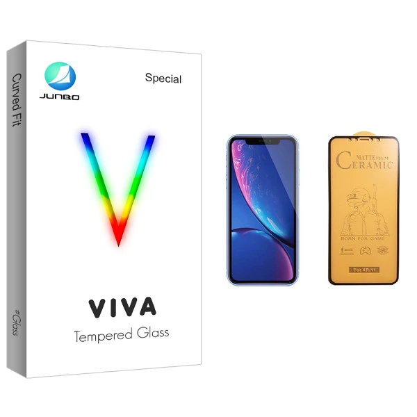 محافظ صفحه نمایش سرامیکی جانبو مدل Viva Glass مناسب برای گوشی موبایل اپل iPhone XR