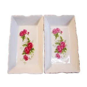 جا سیگاری مدل گل سرخ مجموعه 2 عددی