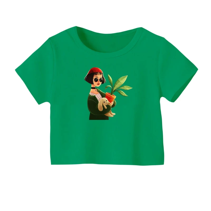 کراپ‌ تی‌شرت آستین کوتاه زنانه مدل ماتیلدا کد 02