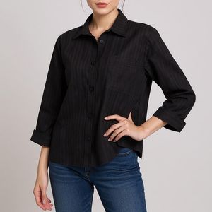 شومیز آستین بلند یقه برگردان زنانه السانا مدل آرمانا کد 222501