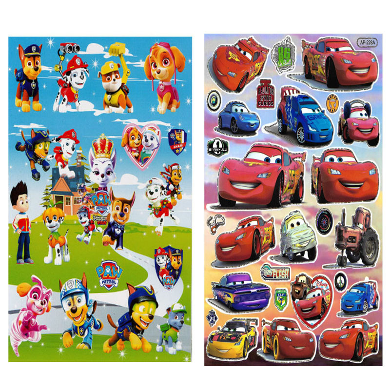 استیکر کودک طرح ماشین مک کویین و سگ نگهبان کد CTchase228 مجموعه 2 عددی