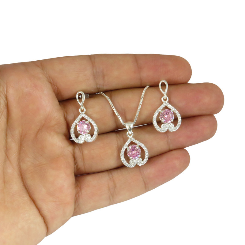 نیم ست نقره زنانه مدل AV184-S6.5 C11