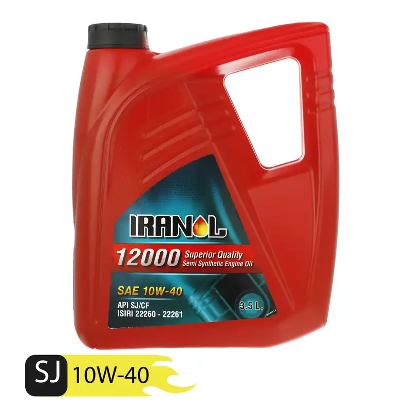روغن موتور ایرانول مدل 12000- 10W40 حجم 3.5 لیتر