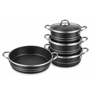 سرویس قابلمه و تابه گرانیتی 7 پارچه فریال مدل Cookware