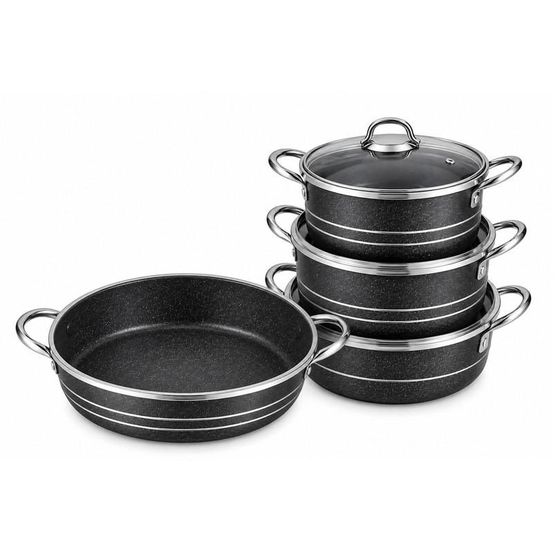 سرویس قابلمه و تابه گرانیتی 7 پارچه فریال مدل Cookware