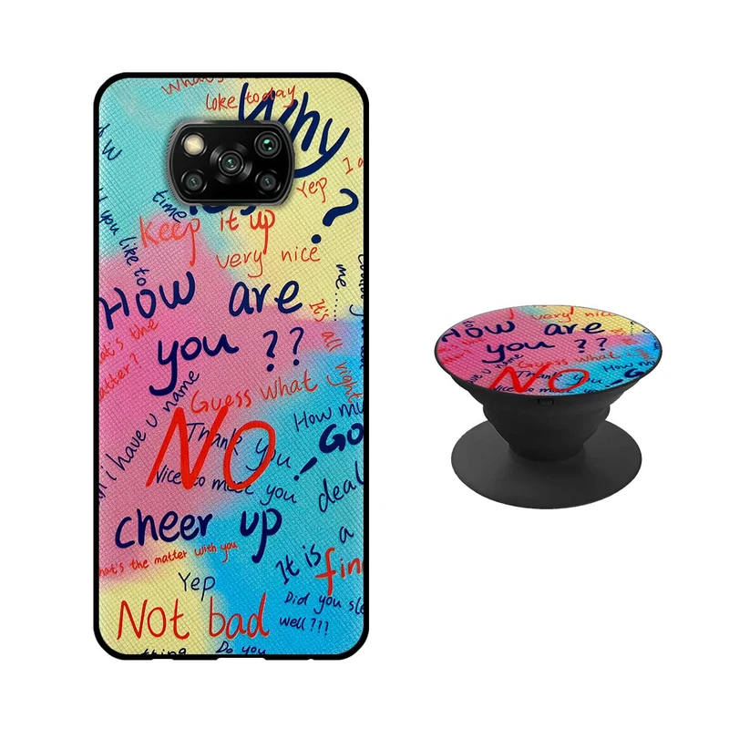کاور دکین مدل Rikki طرح Cheer مناسب برای گوشی موبایل شیائومی Poco X3/ Poco X3 Pro به همراه پایه نگهدارنده