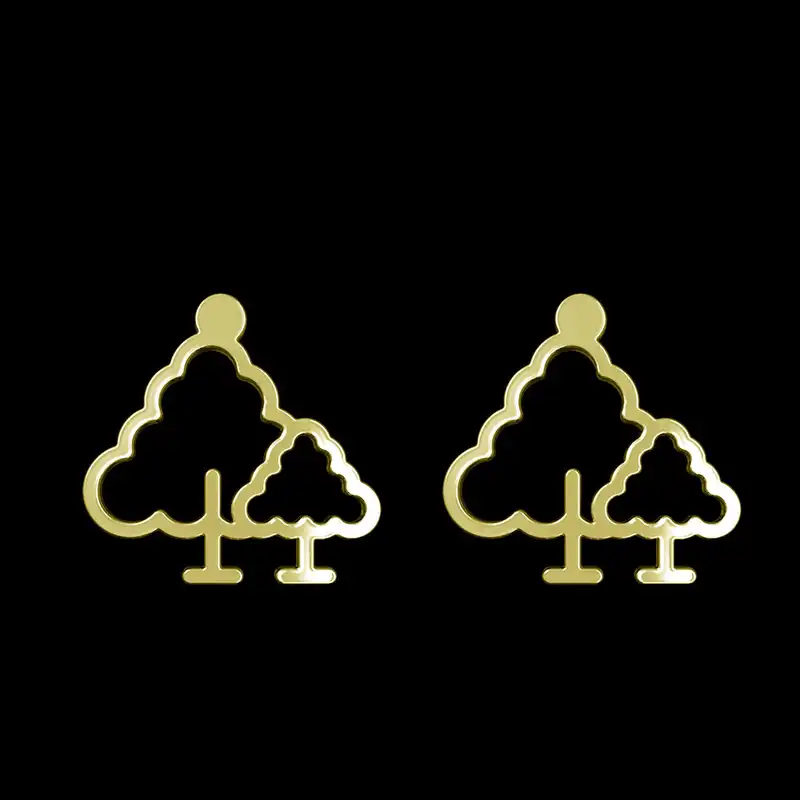 گوشواره طلا 18 عیار زنانه مدوپد مدل درخت کد GA1-15832