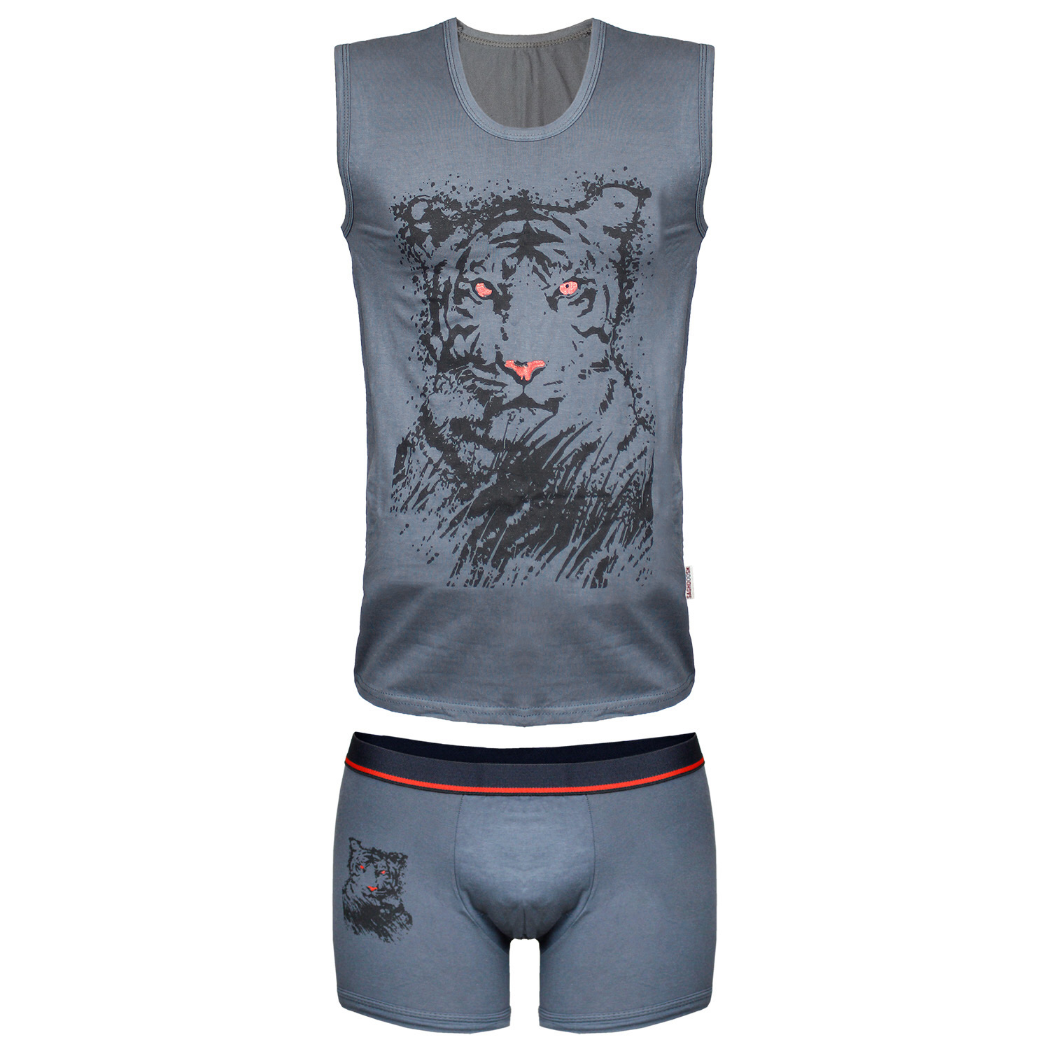 ست شورت و زیرپوش مردانه ساقدوش کد 415 رنگ طوسی