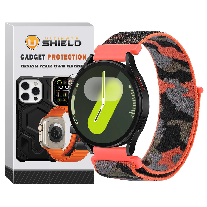 بند آلتیمیت شیلد مدل Nylon Army UL مناسب برای ساعت هوشمند سامسونگ Galaxy Watch 7 44mm / Galaxy Watch 7 40mm