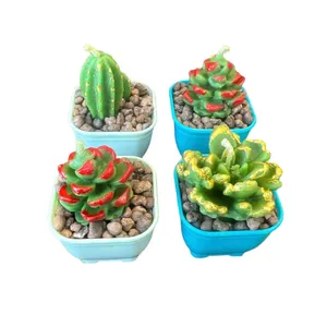 شمع پارتی لند تهران مدل کاکتوس کد 7025 بسته چهار عددی